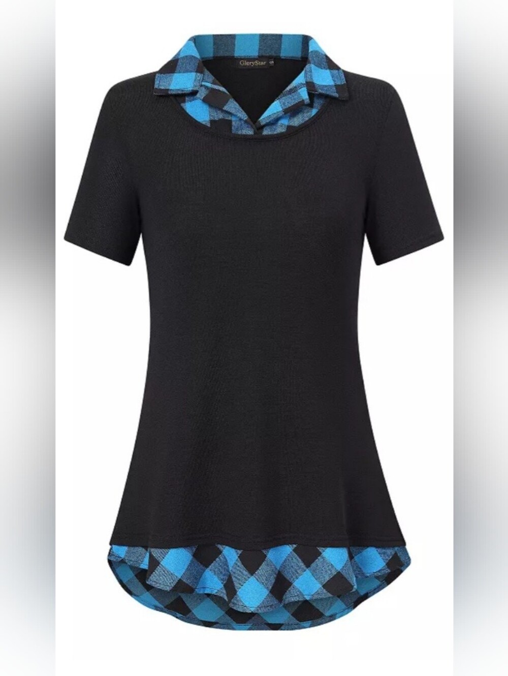 Collared Patchwork Top